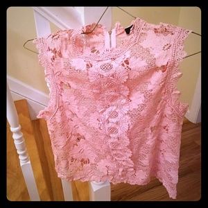 Lace pink top